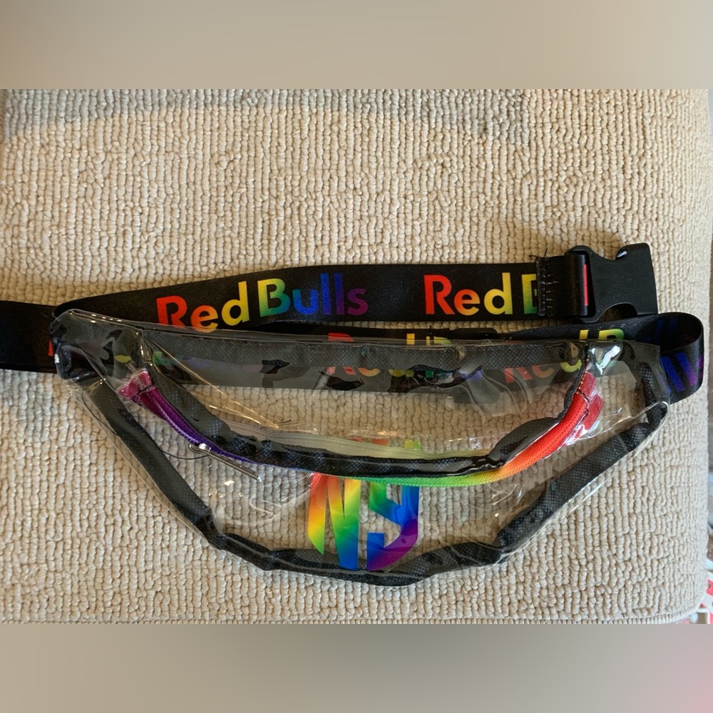 New York Red Bulls Clear Pride Night Fanny Pack One Size Adjustable MLS Soccer